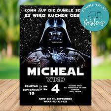 Ebay kleinanzeigen kuchen form wurde lediglich 1 mal benutz hat keine schäden oder mängel. Benutzerdefinierte Star War Darth Vader Party Geburtstagseinladung Bobotemp