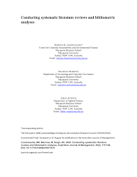 Bank of america investment banking analyst reviews. Pdf Conducting Systematic Literature Reviews And Bibliometric Analyses