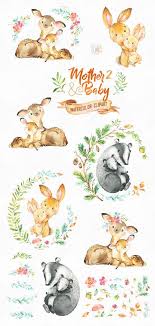 Diese Schonen Tiere Clipart Set Teil 2 Ist Genau Das Was Sie Brauchte Fur Die Vollkommene Einladungen Craft Proje In 2020 Tiere Clipart Aquarelltiere Tiere Zeichnen