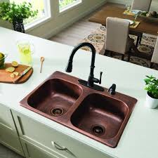 In farmhouse or modern kitchens, apron front sinks are at home. Replace Your Old Boring Kitchen Sink With A Sinkology Drop In Copper Kitchen Sink Made With Drop In Kitchen Sink Copper Kitchen Sink Double Bowl Kitchen Sink