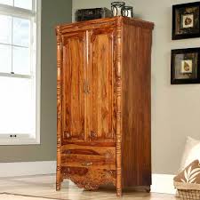 An armoire, a clothes storage idea from the past, is a classic closet alternative. Volusia French Provincial Solid Wood Wardrobe Armoire With Drawer