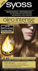 Syoss Color Oleo Intense 6 80 Caramel Blond Haarverf 1 Stuk Haarverf Blonde Haarverf Haarkleur