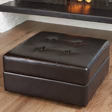 Storage ottoman coffee table is a project that you can do if you know about using drills and wood. Charles Brown Leather Storage Ottoman