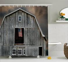 Bathroom shower curtain set green tropical plants leaves printed waterproof hook. 85 Inch Extra Long Ambesonne Farmhouse Shower Curtain Set