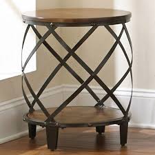 Brimfield Round End Table Kirklands Rustic End Tables End Tables Painted End Tables