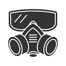 When should a respirator be used? Respirator Glyph Icon Gas Mask Pest Control Equipment Silhouette Symbol Royalty Free Vector Graphics