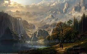 Castle Mountain Fantasy Landscape Landscape Wallpaper Landscape