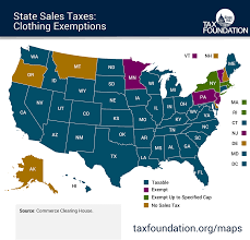 Map State Sales Taxes And Clothing Exemptions Tax Foundation