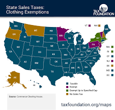 map state sales taxes and clothing exemptions tax foundation