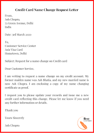 Sample Name Change Request Letter Template