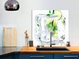 The glass sheet is typically glued to the drywall and then caulked in at the edges if it meets a wall or other surface. Murando Glass Splashback For Kitchen Backsplash Cooker Protector Tempered Glass Decorative Wall Art Panel Heat Resistant Graphic 60x60cm 23 6x23 6 Strawberry Glass J A 0079 Aq A