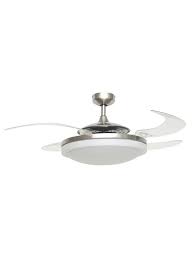 The appearance of a ceiling fan is not to be overlooked. Fanaway Evo2 Endure Brushed Chrome Ceiling Fan With Retractable Blades And Light Beacon Lighting