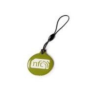 NFC Plastic Hang Tag NTAG213 [Green with White Logo]