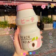 Minkeji 480ml Plastic Water Bottle Drinking Bottle Shape Cute Kawaii Milk Shaker Bottle Br Shopee Brasil