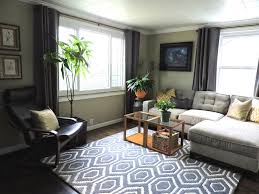 With rounded corners that required a special stitching technique, the sofa was. Neutral Contemporary Living Space With Sectional And Blue Graphic Rug Hgtv