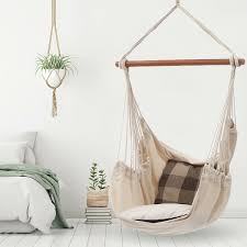 Christopher knight, ashley furniture, furniture of america Patio Lawn Garden Hammocks Swing Chairs Accessories Nordic Style White Hammock Outdoor Indoor Garden Dormitory Bedroom Hanging Chair For Child Adult Swinging Single Safety Hammock