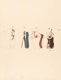 walking dream with a four foot clamp jim dine 絵 イラスト 現代