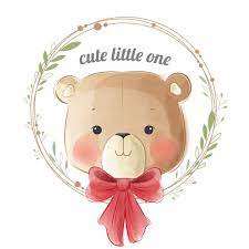 Cute Baby Bear W Wieniec Baby Animal Drawings Baby Illustration Baby Bear