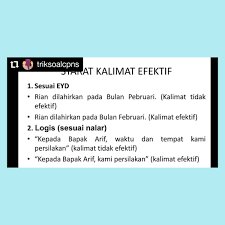 Kalimat efektif dan contoh soal. Tiucpns Hashtag On Twitter