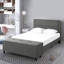 How to build a platform storage bed with drawers. Zinus Wanda 48 Upholstered Platform Bed Frame With Storage Bench King Walmart Com Bed Frame With Storage Cushion Headboard Platform Bed With Storage