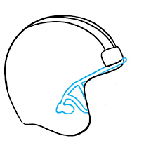 How To Draw A Football Helmet - Really Easy Drawing Tutorial Football Helmets Football Helmet