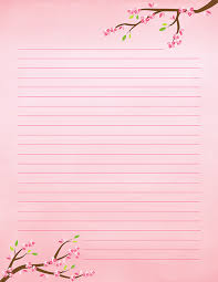 Printable Cherry Blossom Stationery Free Printable Stationery Printable Stationery Writing Paper Printable Stationery