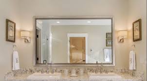 Large Single Mirror Over Double Vanity In Master Bath Friday Harbor Wa Home Bathroom Mirror Mirror