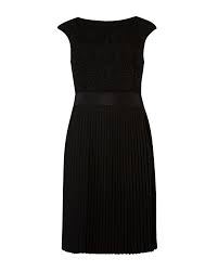 Ted Baker Black Aliana Lace Detail Button Back Pleated Skirt Dress Sz 0 Us 2 Pleated Skirt Dress Dresses Little Black Dress