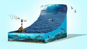 3d Sea Wave Tsunami Photoshop Cc 2015 5 Tutorial Diy Resin Art Resin Art Resin Wall Art