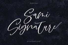 Archive of freely downloadable fonts. Sami Signature