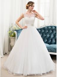 Shop with afterpay on eligible items. Ball Gown Princess Scoop Neck Sweep Train Organza Lace Wedding Dress With Beading Sequins 002054362 Dressfirst