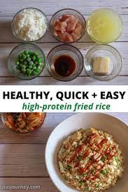 Healthy High Protein Fried Rice In 10 Minutes Jla S Journey Recipe Healthy Protein Meals Delicious Healthy Recipes Protein Dinner Recipes