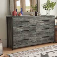 Black 8 Drawer Dresser With Mirror Loon Peak Carreras 6 Drawer Double Dresser In 2020 Double Dresser Dresser With Mirror Dresser