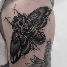 Death Moth Tattoo By Neil Dransfield Tattoo At Oddfellows Tattoo Collective In Leeds U K Neildransfield Neil Moth Tattoo Body Art Tattoos Death Moth Tattoo