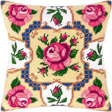 In a choice of yarns weights, our patterns go from simple crochet cushion cover designs suitable for beginners to complex ones for the experienced and the brave. Traditional Roses Pillowcase Cross Stitch Diy Kit Needlework Cross Stitch Flowers Cross Stitch Cross Stitch Pillow