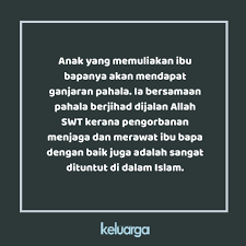 Doa seorang anak yang soleh kepada ibu atau ayah adalah amalan yang boleh membantu serta penyambung pahala mereka ketika di alam barzakh. Keluarga Memuliakan Ibu Bapa Juga Adalah Satu Ibadah Facebook