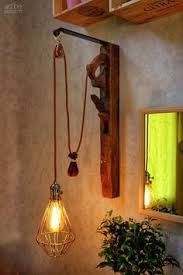 Applique Murale Design En Bois Rabot Ancien Applique Murale Bois Lampe Diy Idee Luminaire