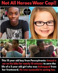 Temar Boggs, 15, helped rescue a 5-year-old girl who was abducted in  Lancaster, Pennsylvania in July 2013. He and a friend chased the  kidnapper's car