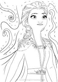 Coloring Pages With Elsa In White Dress Frozen 2 Cristina Is Painting Frozen Coloring Coloring Pages Frozen Coloring Sheets