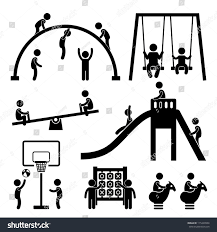 children playing at playground park outdoor stick figure pictogram icon sponsored sponsored playground park childr poster prints kids playground park art