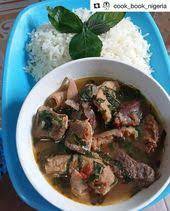 Everything you love about a stuffed pepper but in soup form! White Rice With Pepper Soup Yuummmm African Recipes Nigerian Food Nigerian Food African Food