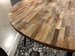 Runder tisch in eiche und stahl 120 cm breit. Tisch Rund Braun Schwarz Esstisch Rund Runder Tisch Durchmesser 110 Cm