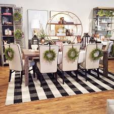 Black And White Buffalo Plaid Table Runner Wonderland By Alice Lane On Instagram The Perfect Gathering Spot For All Your Holiday Festivities And Farm House Living Room Buffalo Plaid Decor Plaid Decor