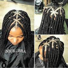 Box Braids W Triangle Part Triangle Part Box Braids Box Braids Styling Hair Styles