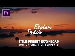 Each template comes complete with a list of fonts needed, and a video tutorial that explains customization. Free Titles Intros Preset For Premiere Pro Cc Motion Graphic Template Youtube Premiere Pro Cc Premiere Pro Premiere Pro Tutorials