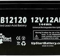 UB12120 Universal Sealed Lead Acid Battery (12V, 12Ah, F1 Terminal, AGM, SLA) Replacement - Compatible With APC SMART-UPS 1000, Razor MX500 Dirt ...