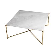 Circular geometric side table white & marble effect. Buy White Marble Square Coffee Table Brass Base At Fusion Living