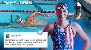 She has received various awards during her career like the fina swimmer of the year award in 2013. Watch Netizens Blown Away By Olympian Swimming With Glass Of Milk Balanced On Head Trending News The Indian Express