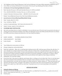 Gilmanton Annual Town and School Report 2023