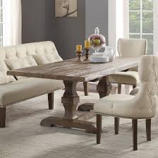 Acme Furniture Inverness Parker 66080 Vintage Farmhouse Trestle Dining Table Del Sol Furniture Dining Tables